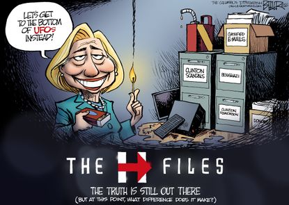 Political cartoon U.S. Hillary Clinton Files