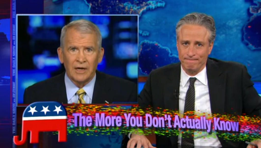 Jon Stewart playfully savages the GOP&amp;#039;s admittedly science-free stands on science