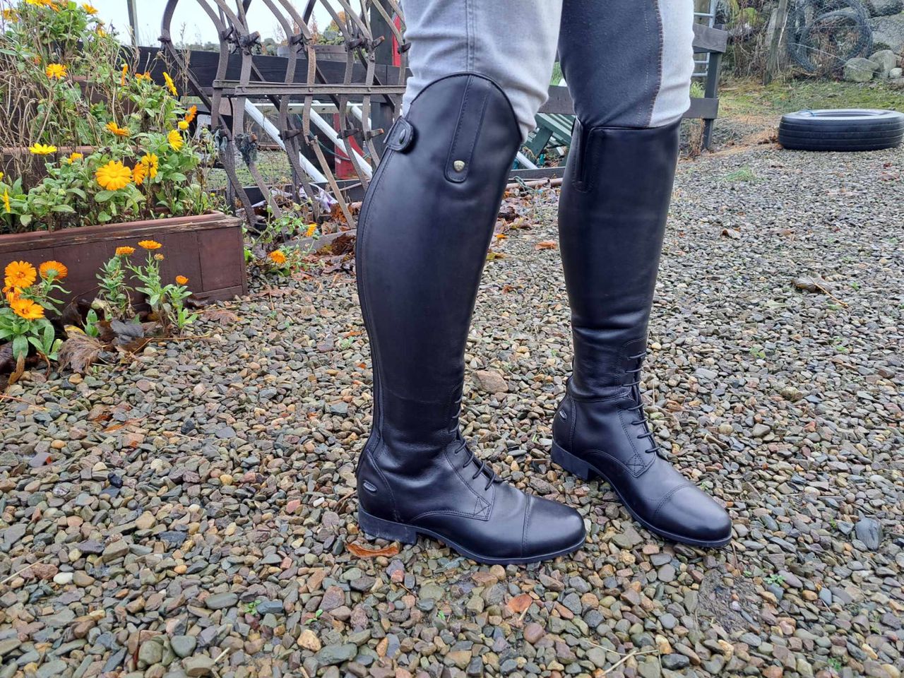 Ariat Heritage Contour Field boots showing inside leg