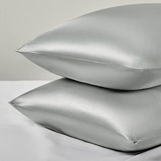 Best silk pillowcase silver stacked on top of each other