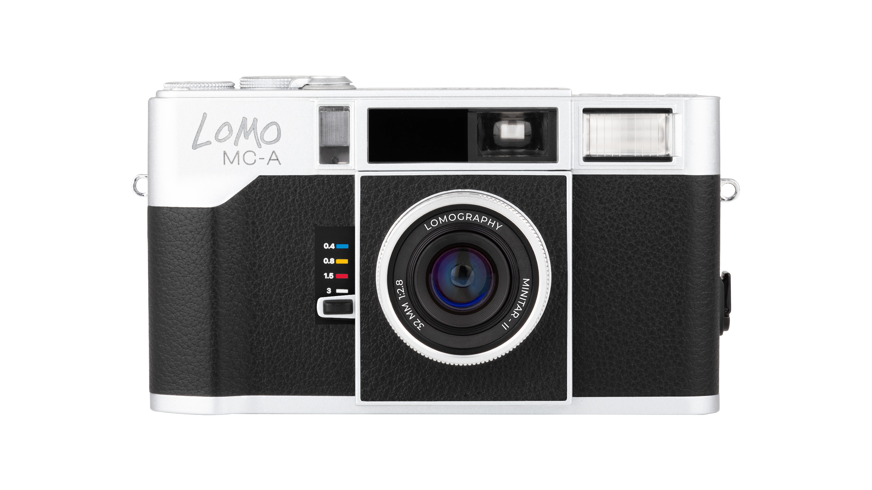 The Lomography Lomo MC-A on a white background