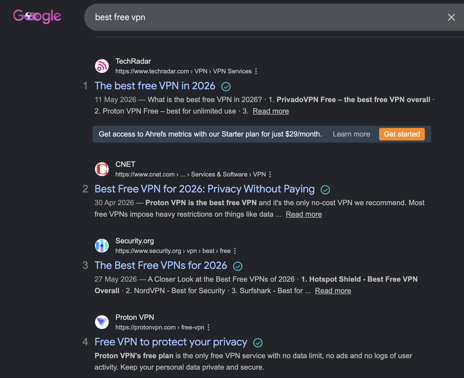 Google serp best free vpn search results