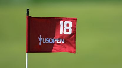 A general photo of a US Open pin flag