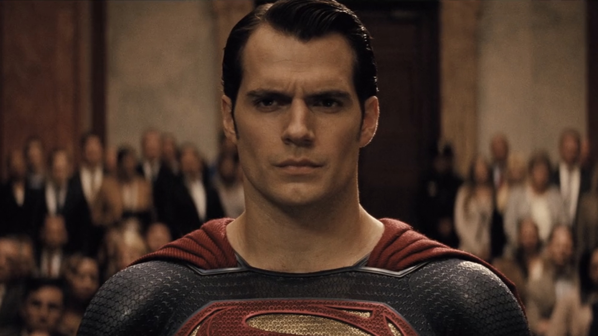 Superman appearing in court in Batman v Superman: Dawn of Justice