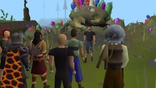 Old School RuneScape gemstone crab in front of a crowd