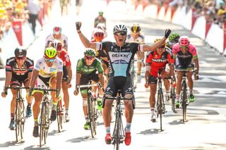 Zdenek Stybar win the uphill finish in Le Havre.