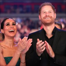 rince Harry, Duke of Sussex, and Meghan, Duchess of Sussex attend the closing ceremony of the Invictus Games Düsseldorf 2023 at Merkur Spiel-Arena on September 16, 2023 in Duesseldorf, Germany. 