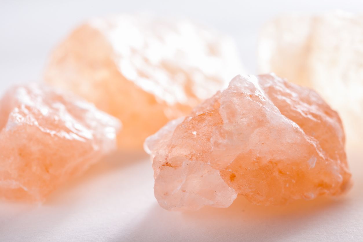 Pink rock salt.