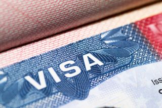 An immigration visa stamp