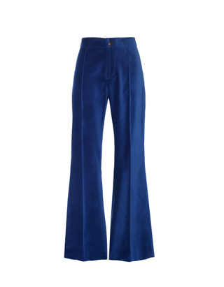 Kelly Midnight Blue Velvet Trousers