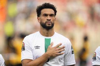 Sierra Leone's Steven Caulker ahead of a game against Ivory Coast at the Africa Cup of Nations in 2022.