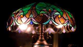 A Tiffany lamp