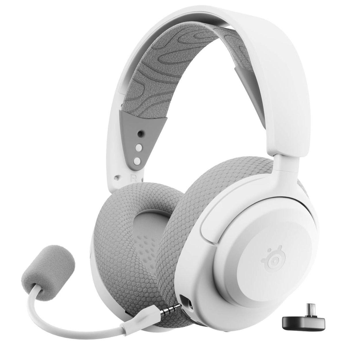 Official product image of the white Arctis Nova 3X wireless headset, with a plain white background behind it.