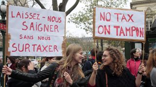 tampon tax protest