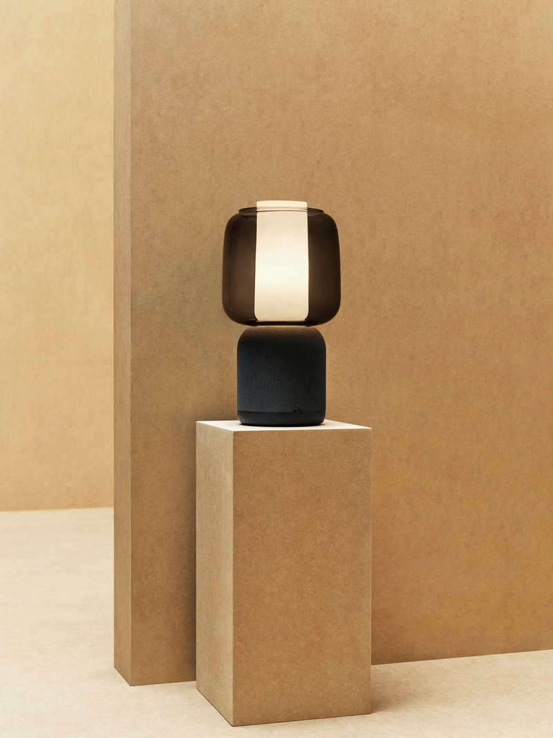 Symfonisk Table Lamp Speaker Black Glass Shade
