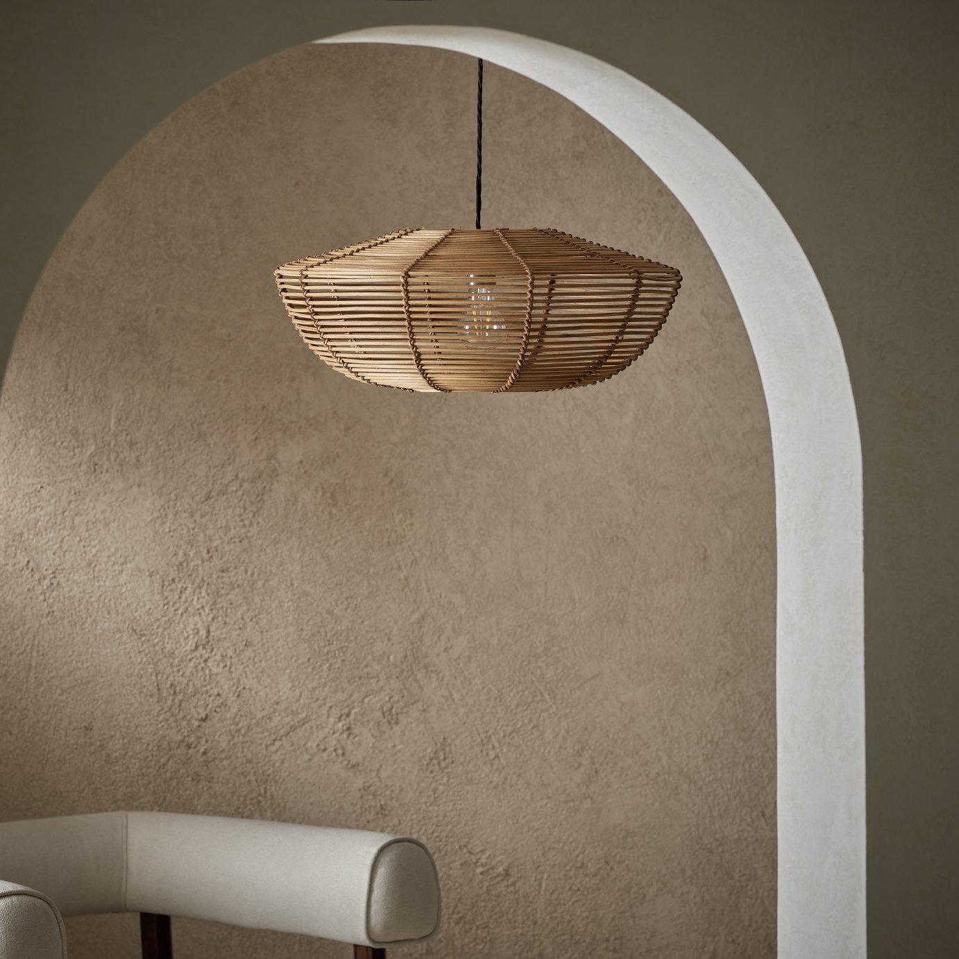 Habitat Mariana Rattan Lampshade - 50cm