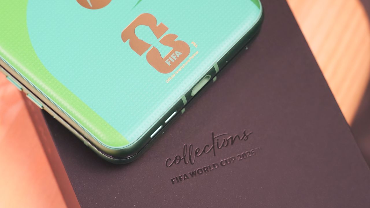 The FIFA World Cup 26 Edition of the Motorola Razr 2025 in the Pantone Spring Bud exclusive colorway.