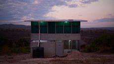 Star homes in Tanzania, nighttime shot of single dwelling