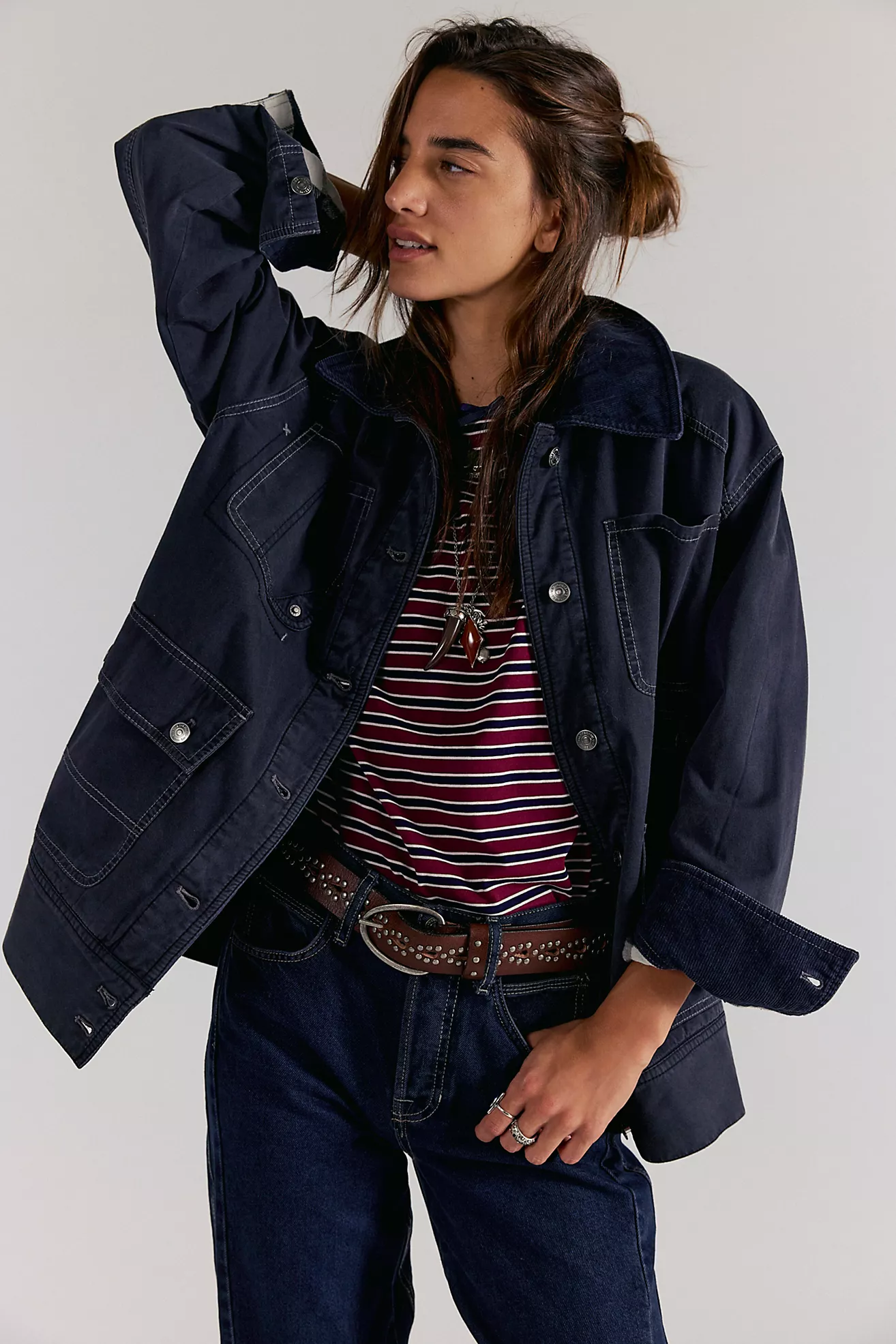 We the Free Sweet Talk Flannel-Lined Barn Coat