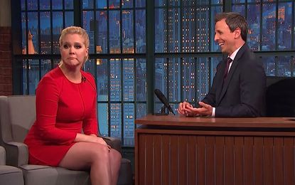 Amy Schumer lives alone, and that can lead to some sticky situations