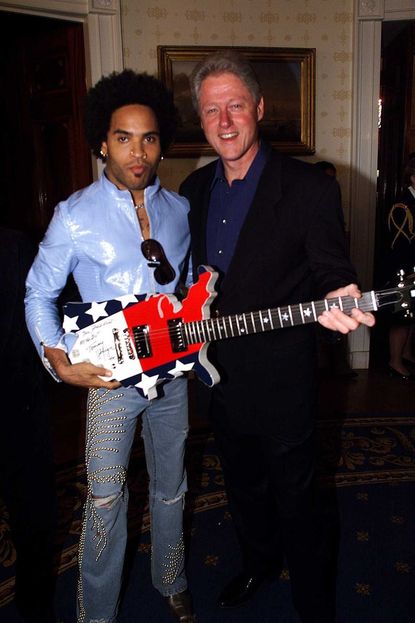 Lenny Kravitz With Bill Clinton 