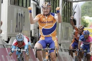 Graeme Brown triumphs in the fourth stage of the Tour of Germany on August 5