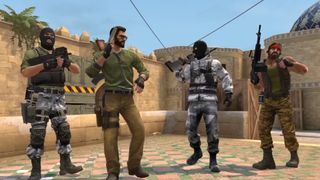 Four gun-wielding characters in Counter-Strike mod Classic Offensive