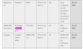 990 Evo Appearance on PCI SIG Database