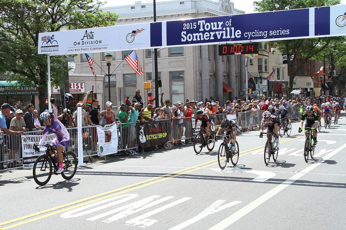 Lauretta Hanson (Fearless Femme p/b Haute Wheels Racing) Laura Van Gilder (Mellow Mushroom Racing) and Colleen Hayduk (Argon18Racing p/b November &amp; Fast Freddie)