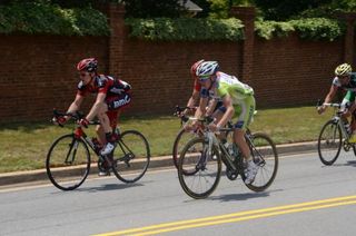 Brent Bookwalter (BMC) and Tim Duggan (Liquigas-Cannondale) lead the day's main break.