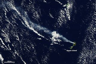 Pagan Island volcano plume