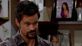 Thomas (Matthew Atkinson) has a shocked expression on The Bold and the Beautiful
