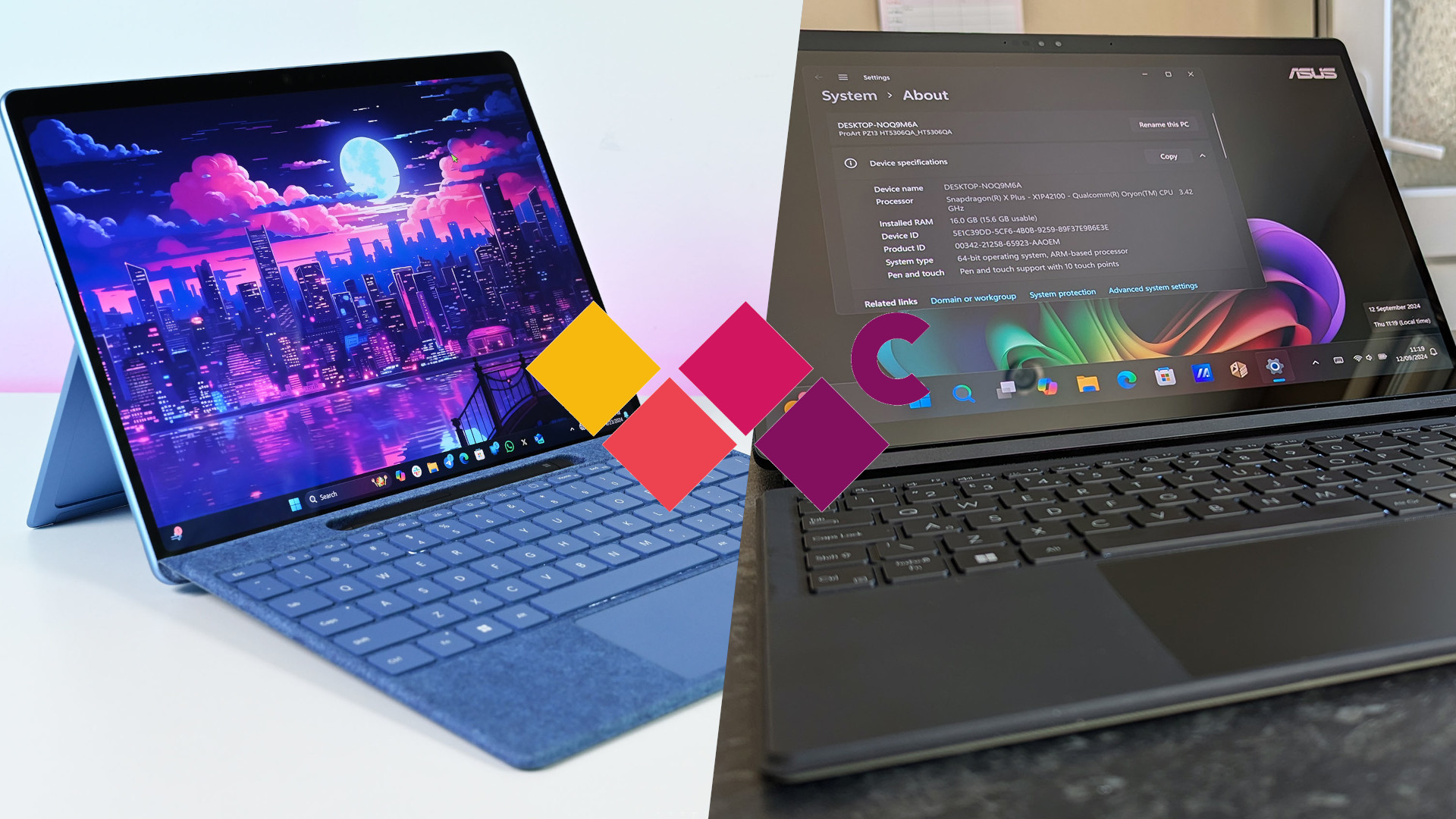 Surface Pro 11 vs. ProArt PZ13: Microsoft's 2-in-1 Copilot+ PC isn't bested, but ASUS makes a strong argument with a lower cost