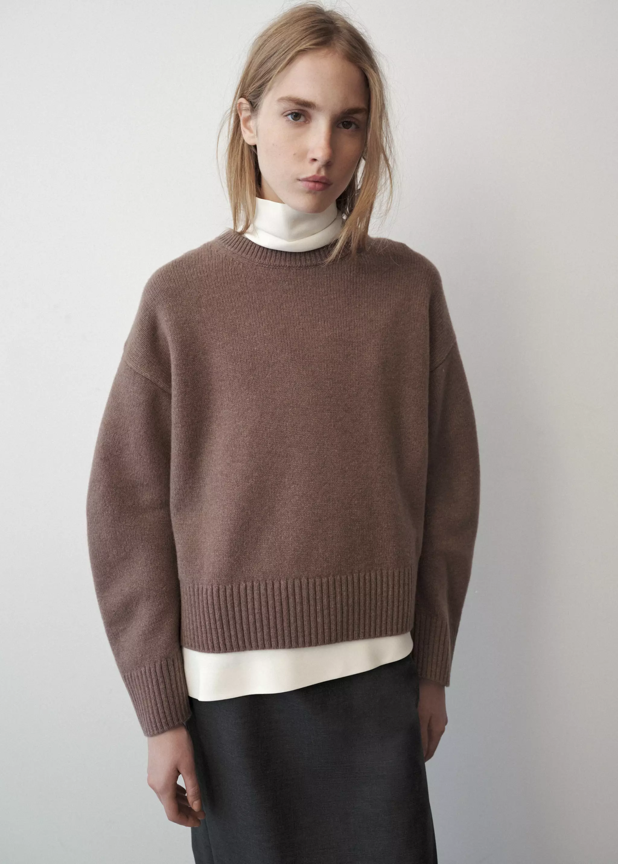 Rounded Neck Wool Sweater - Women | Mango United Kingdom