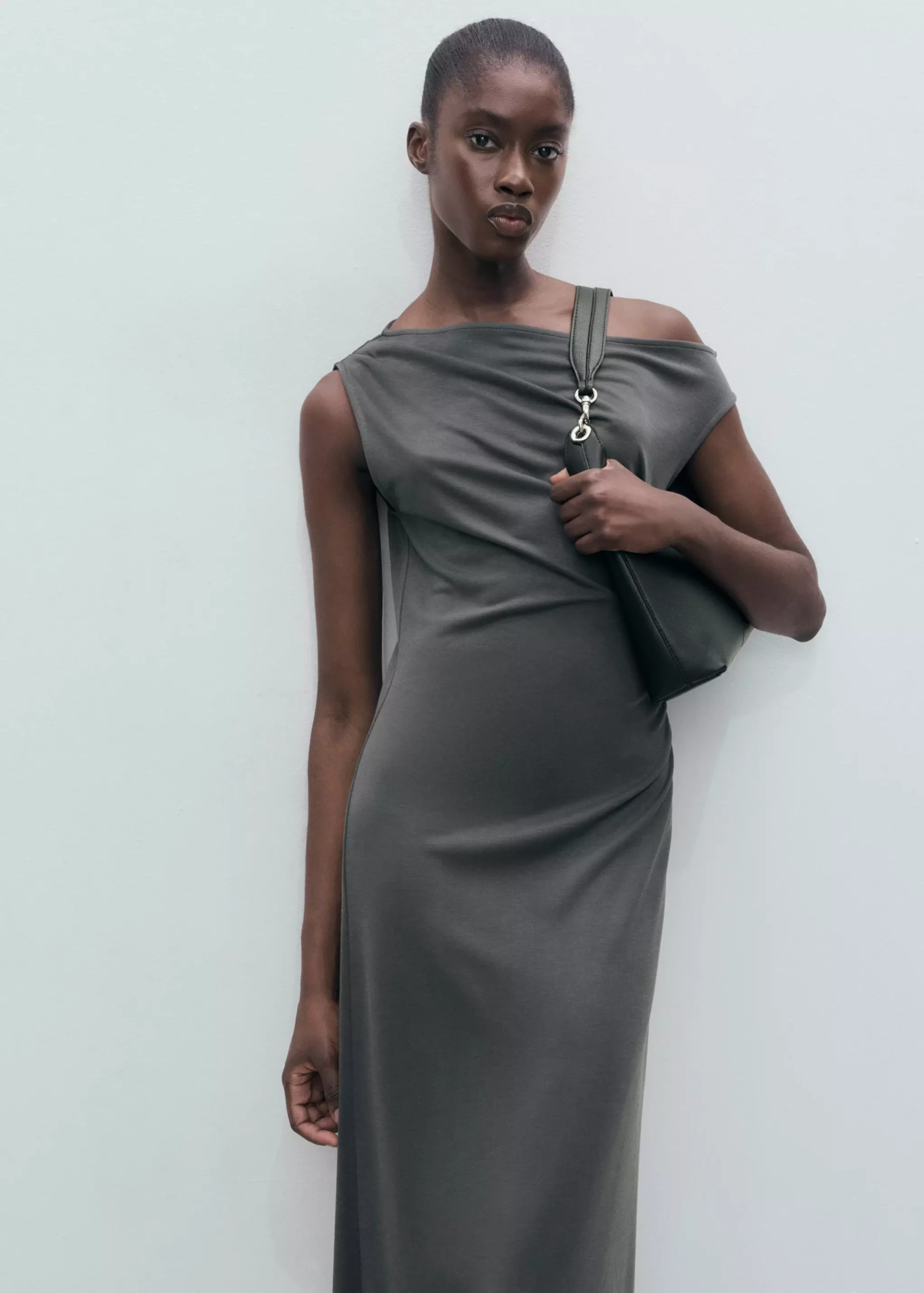 Asymmetrical Pleated Dress - Women | Mango Usa