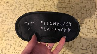 Pitchblack Playback blindfold on yellow background