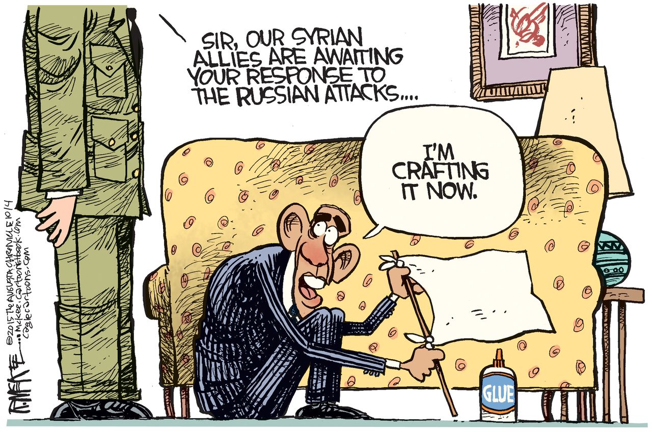 Obama cartoon World Syria Russia Attack