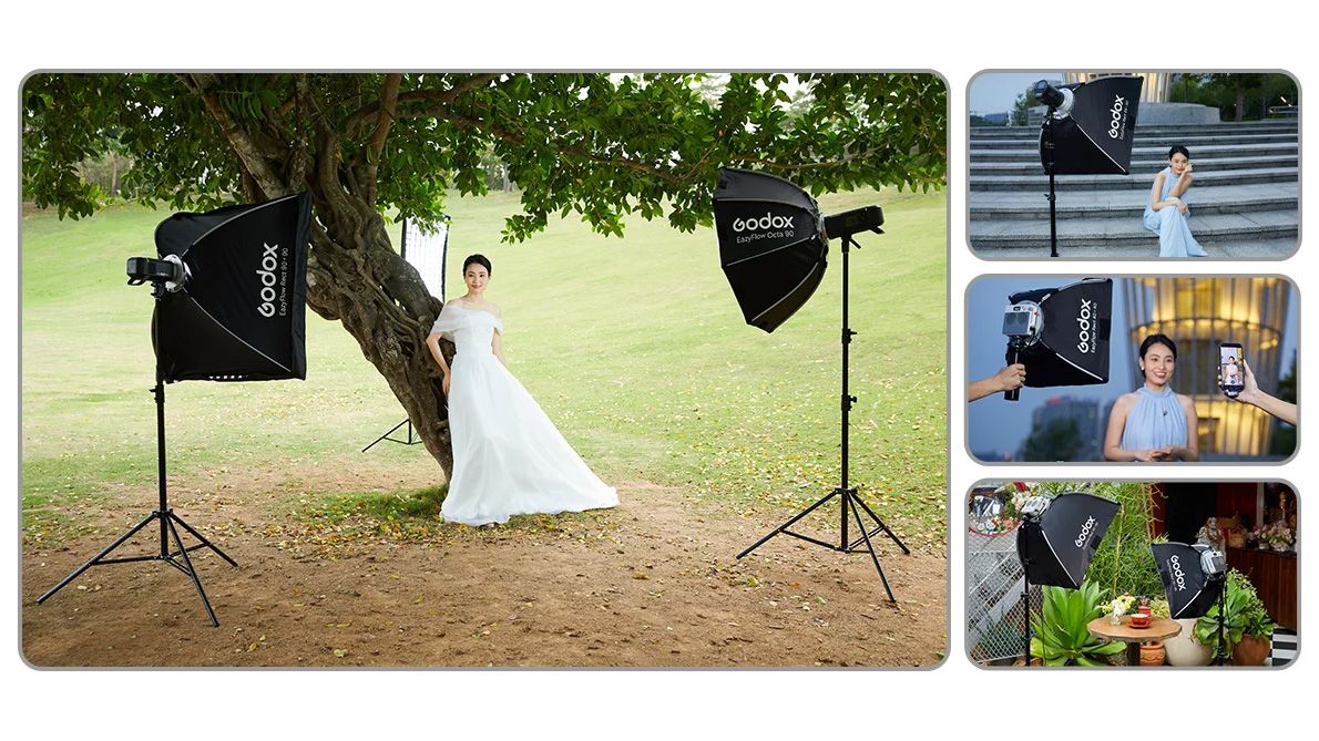 These clever softboxes can be set up and packed away in seconds ...