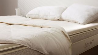  best mattress toppers: The Birch Organic Mattress Topper in beige