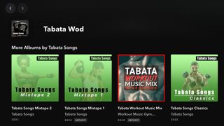 Tidal Tabata workout playlists
