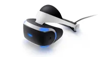 PlayStation VR headset on white background