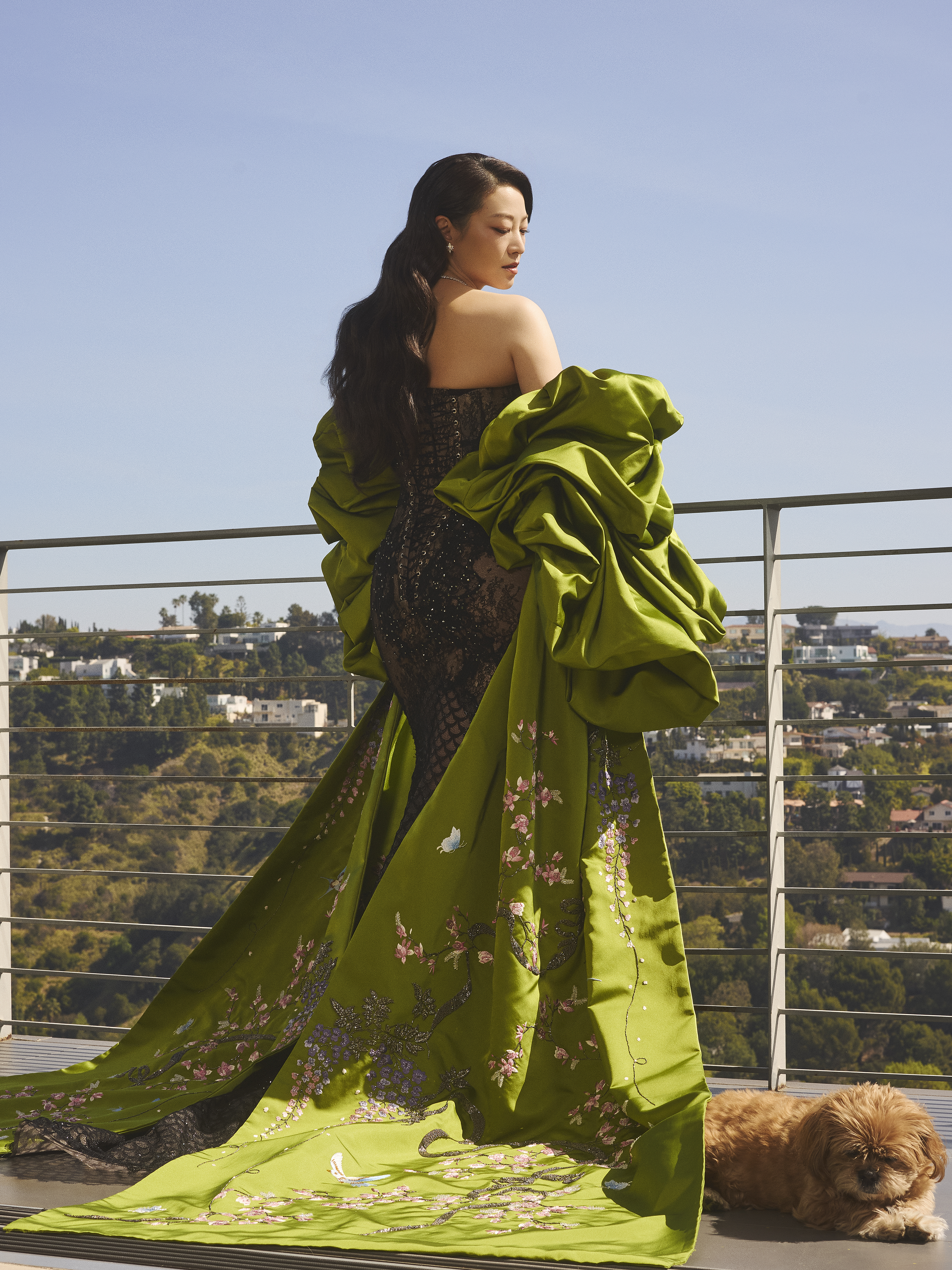 Arden Cho gets ready for the 2026 Oscars red carpet photos