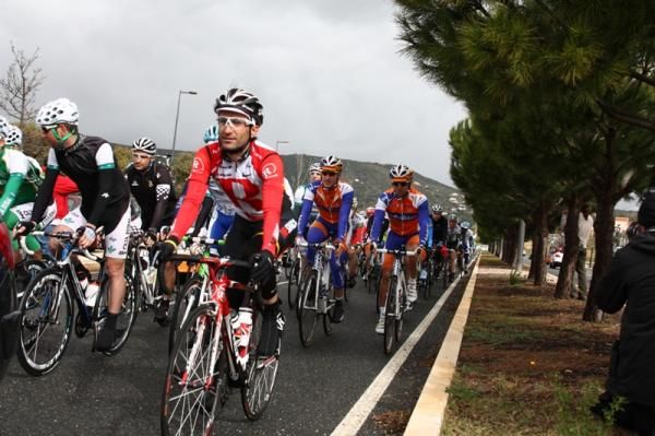 Tiago Machado (Team Radioshack) in the peloton.