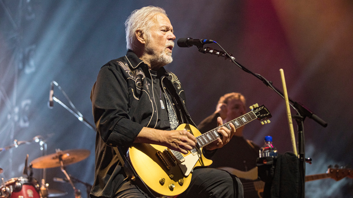 Randy Bachman playing a Gibson les paul