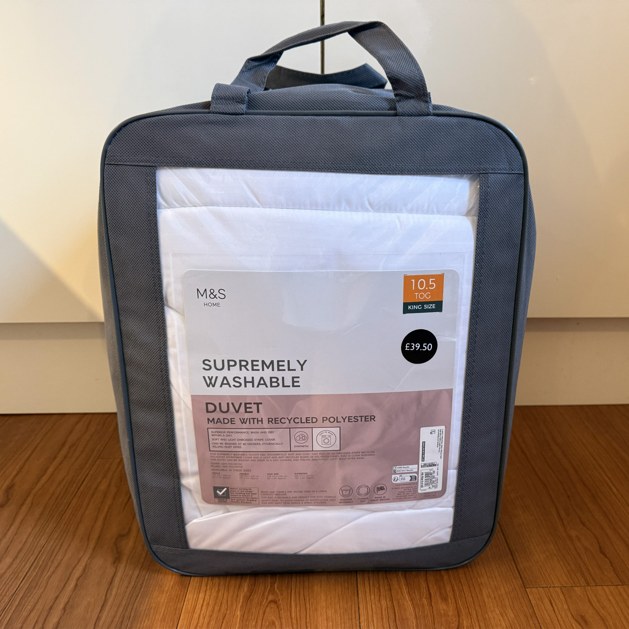 M&amp;amp;S Supremely Washable Duvet being tested in a bedroom at home