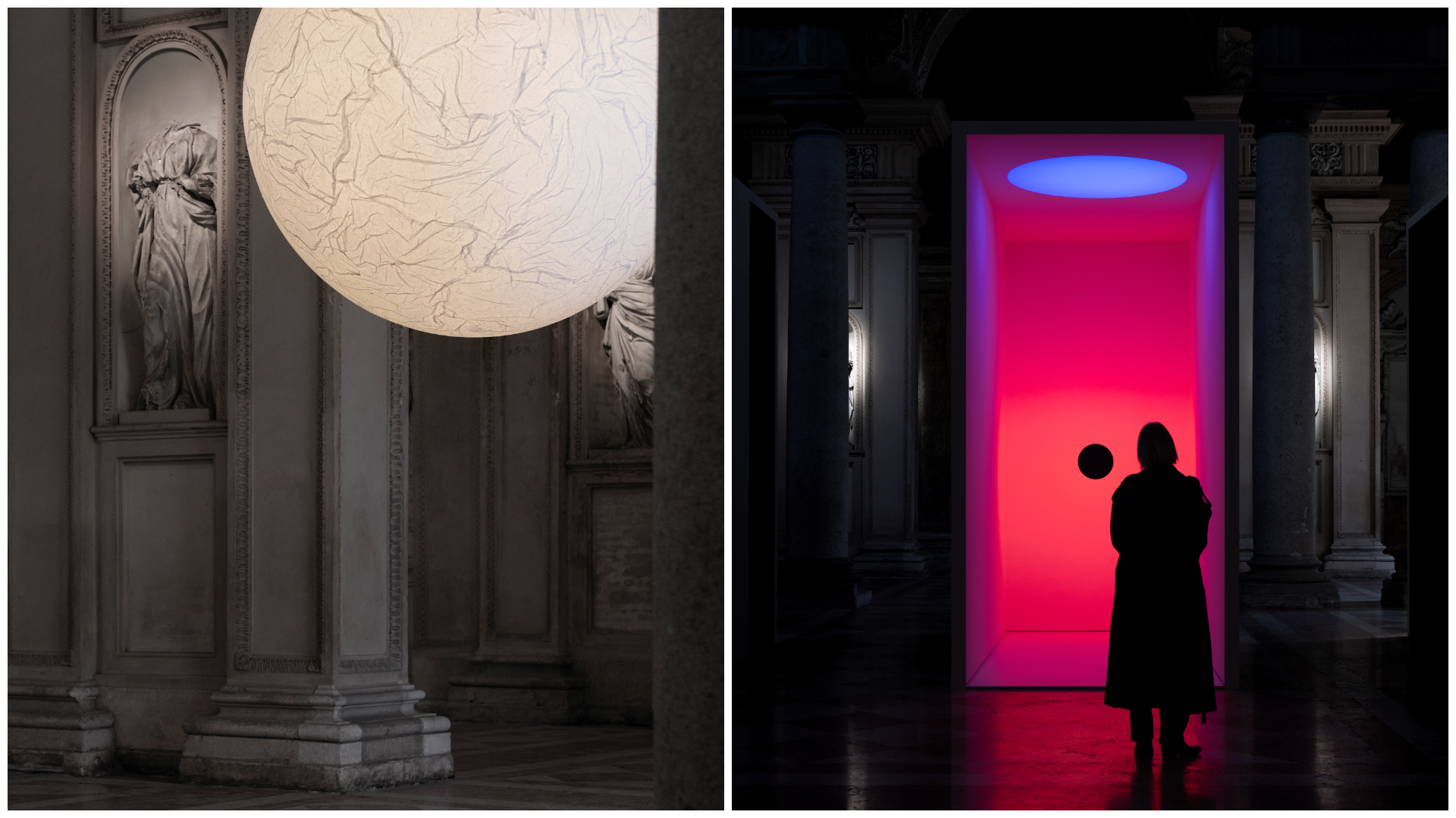 Davide Groppi lighting design in Volumnia gallery, Piacenza