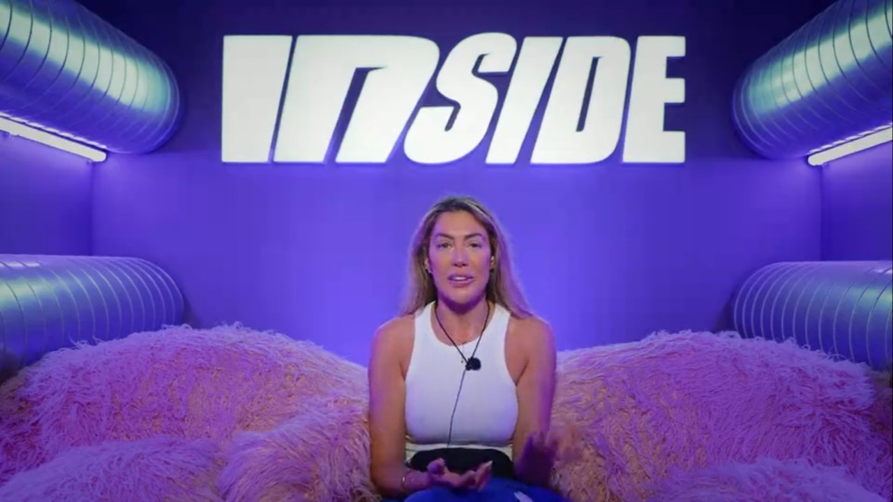 Chloe Ferry taking in the confessional on Inside. 