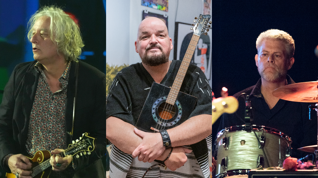 Peter Buck, Alain Johannes and Barrett Martin