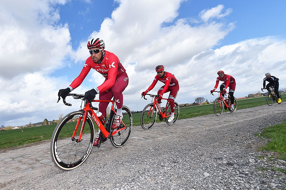 Marco Haller leads into the turn