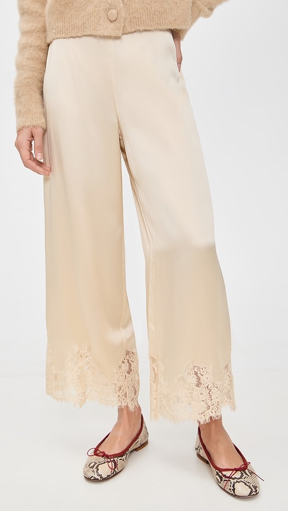Carolina Silk Pants - Almond